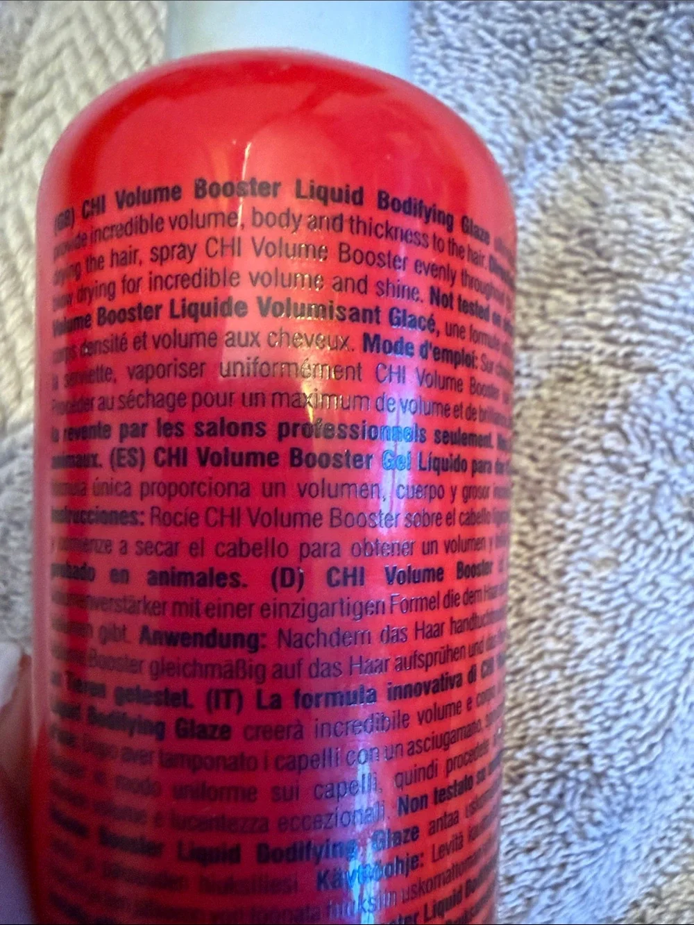 Sealed bottle Chi volume booster